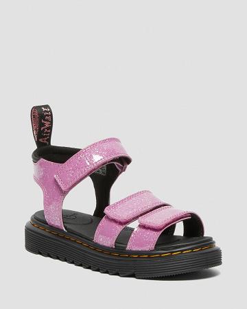 Sandalias Dr Martens Junior Klaire Glitter Niños Rosas | MX 109ILH